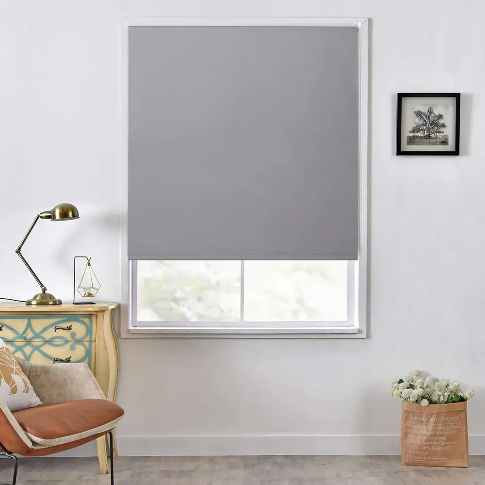 Штора рулонная блэкаут KREAFORTA Vorga 110x190 см серая STLM-2135965 - Вид №8