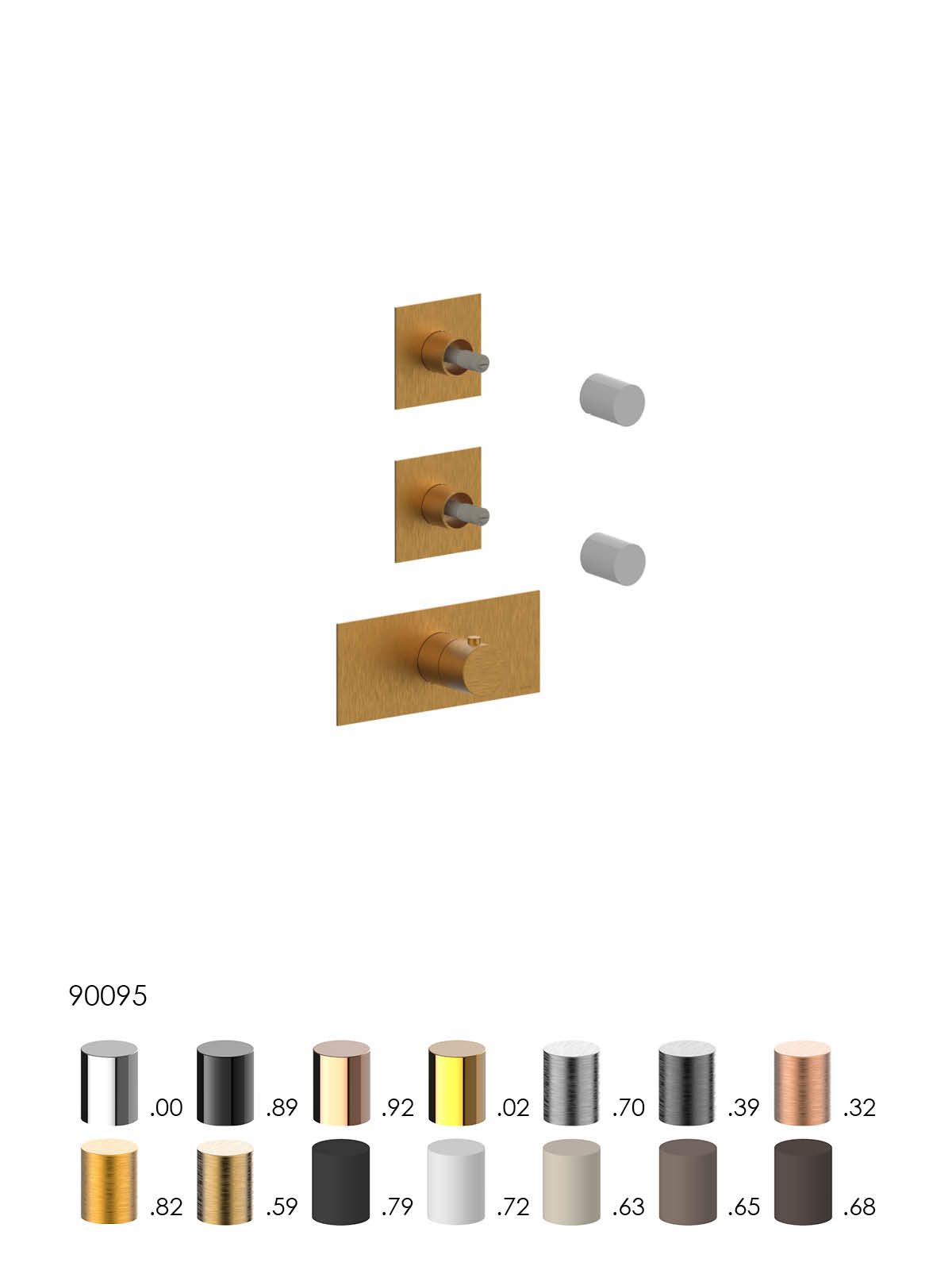 Термостатический смеситель для душа с 3 отверстиями Rubinetterie Frattini отдельная эстетика ARCH-00096850 - Вид №16