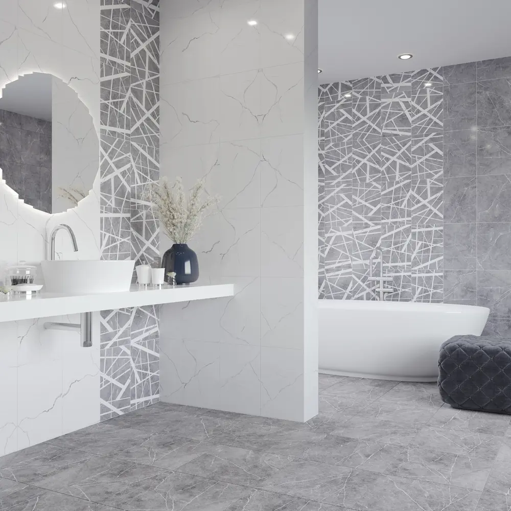 Керамин Эйра: Белая глянцевая плитка для интерьера 85539464 STLM-0063704 - Вид №4