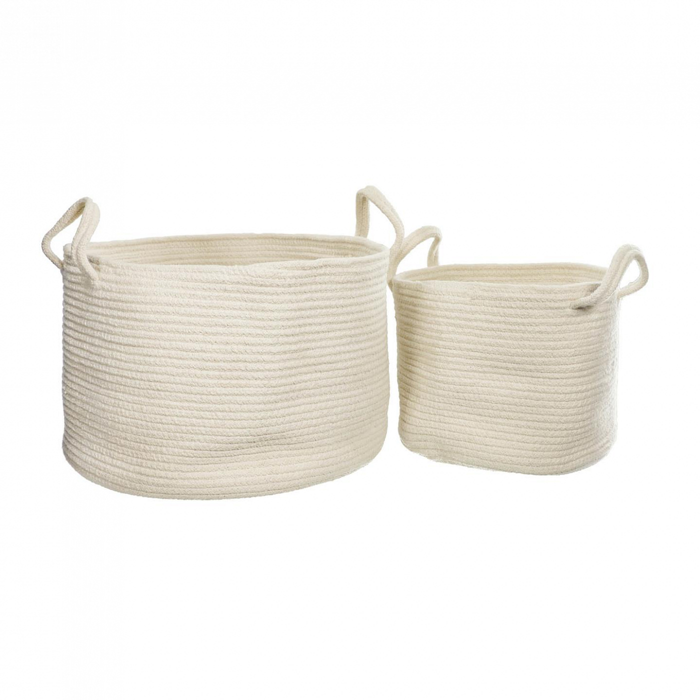 108456 Набор из 2 хлопковых корзин белого цвета La Forma Acsa 