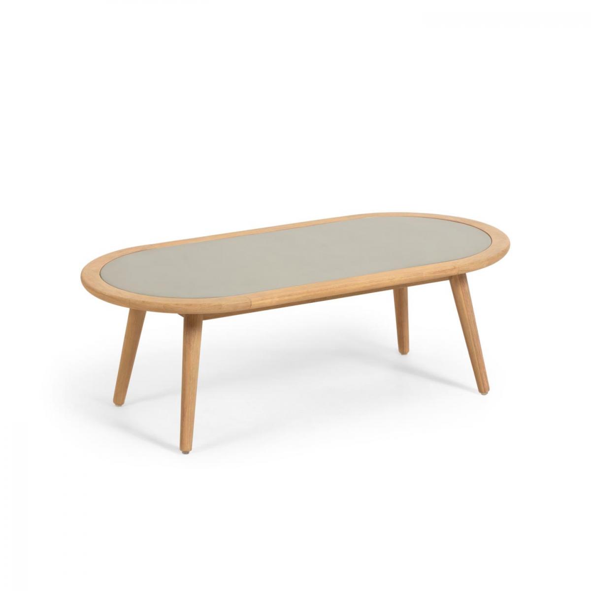 097589 Журнальный столик Glynis из полицемента и массива эвкалипта La Forma Nina - Вид №1