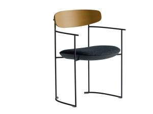 Металлический стул с подлокотниками