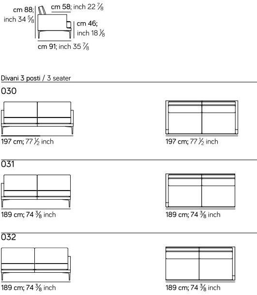 AMURA 3-х местный тканевый диван Segno Am008.060 - Вид №3