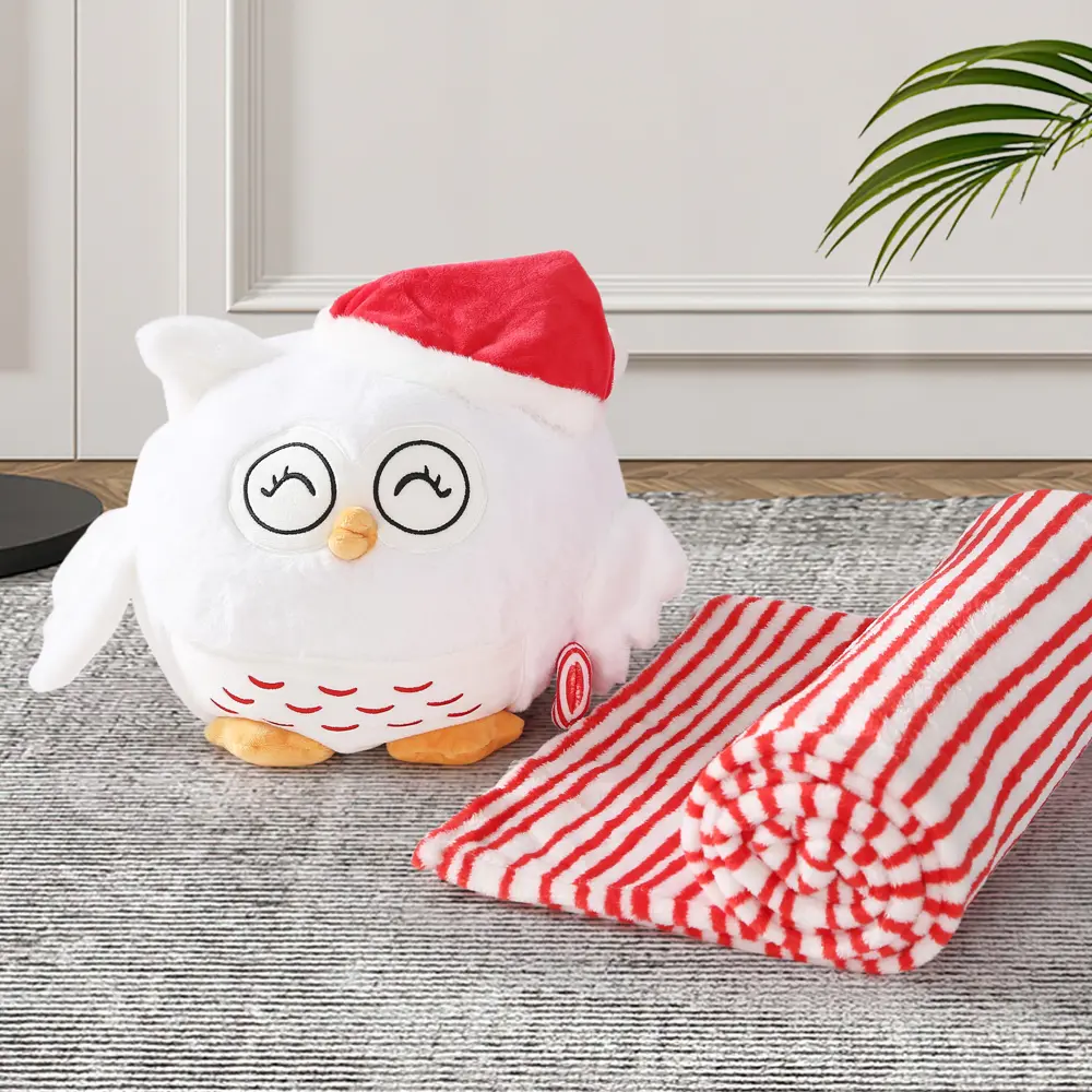 Подушка с пледом Сова 130x180 см велсофт цвет белый Santreyd Сова нг STLM-2040441 - Вид №4