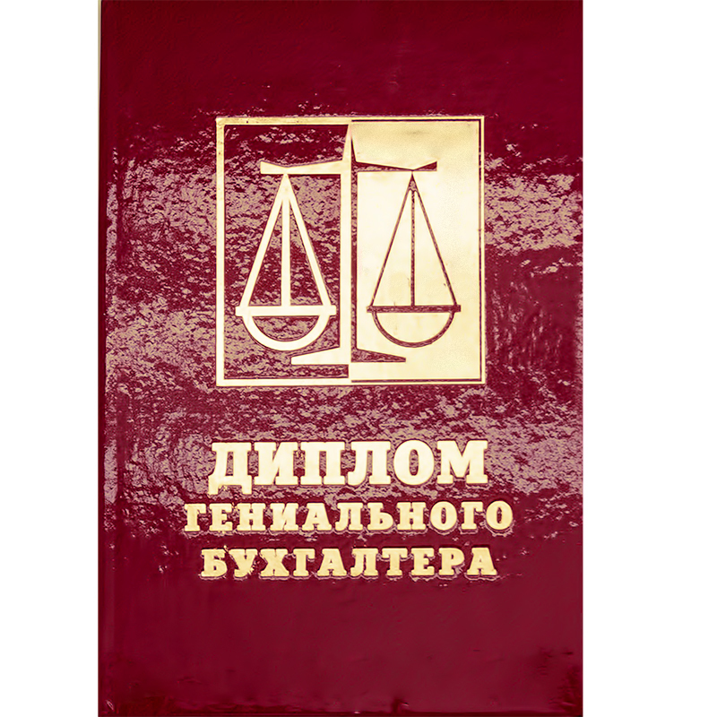 29.009 Диплом штучный А6 гениального бухгалтера Santreyd 