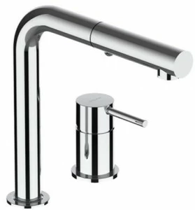 GUGLIELMI Смеситель для кухни на два отверстия с вытяжным душем Sprint pro Fgsp32945