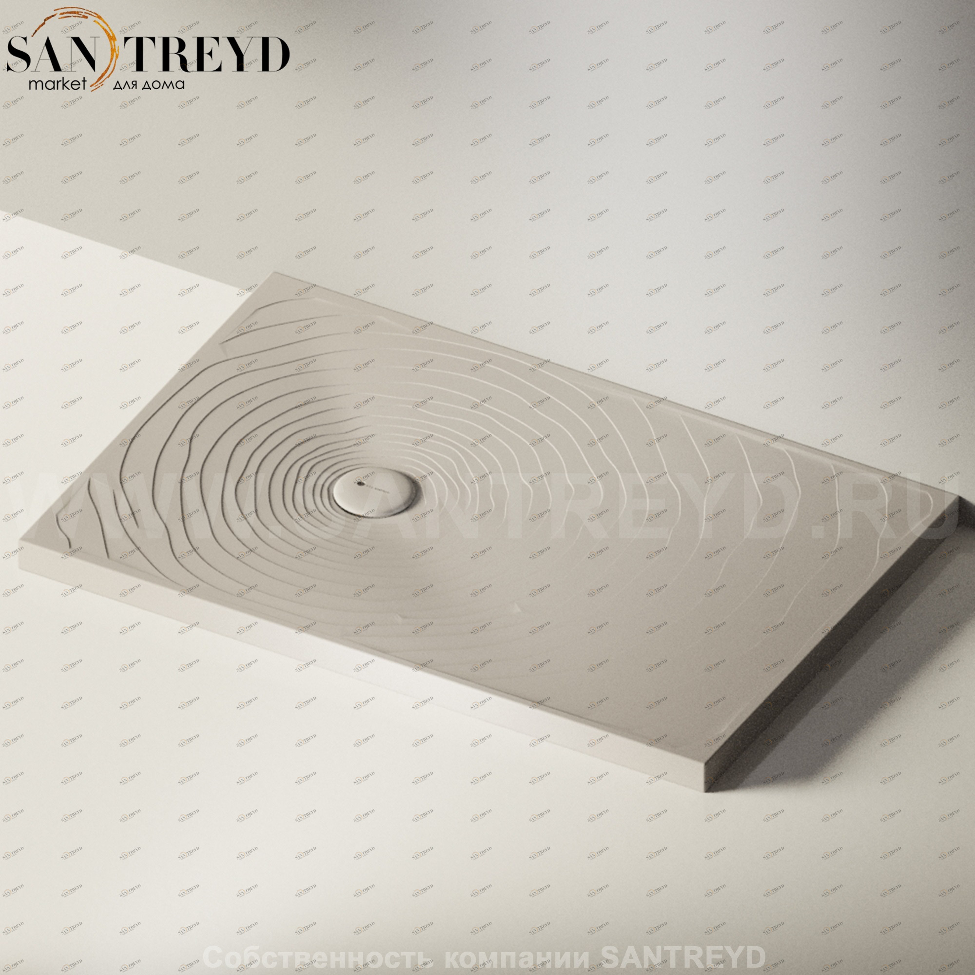 Flaminia WATER DROP Душевой поддон 120 см серый DR120.1019 Ceramica Flaminia DR1201019