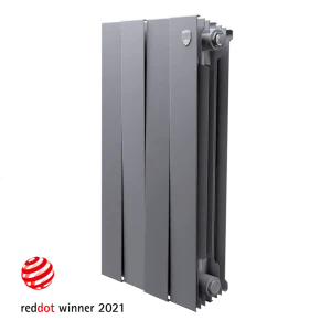 Радиатор секционный Royal Thermo Pianoforte 500/100 4 секции боковое подключение биметалл серый