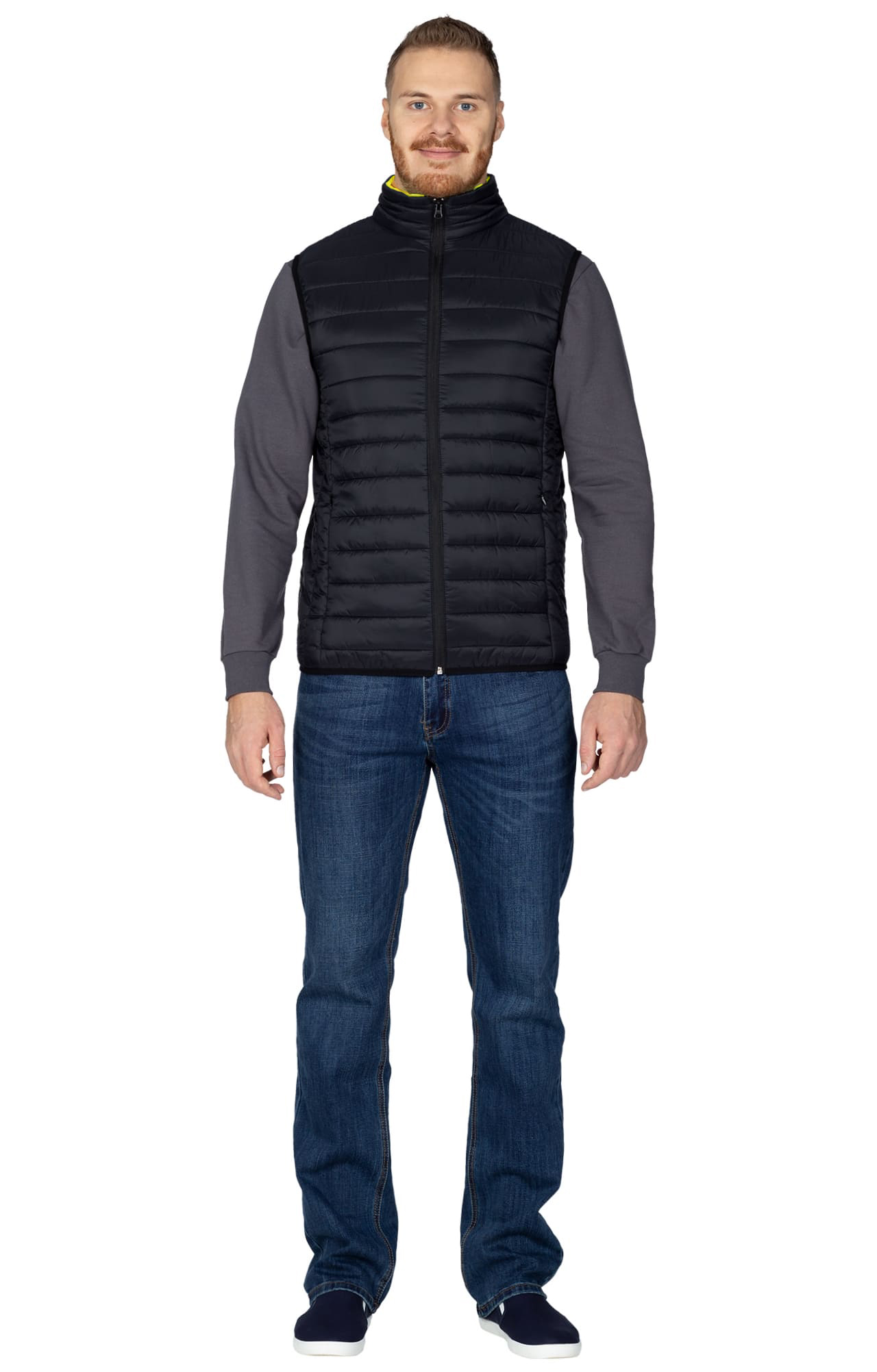 69669 Жилет стеганый  black El-Risto  Демисезонная одежда размер M (92)  - Вид №3