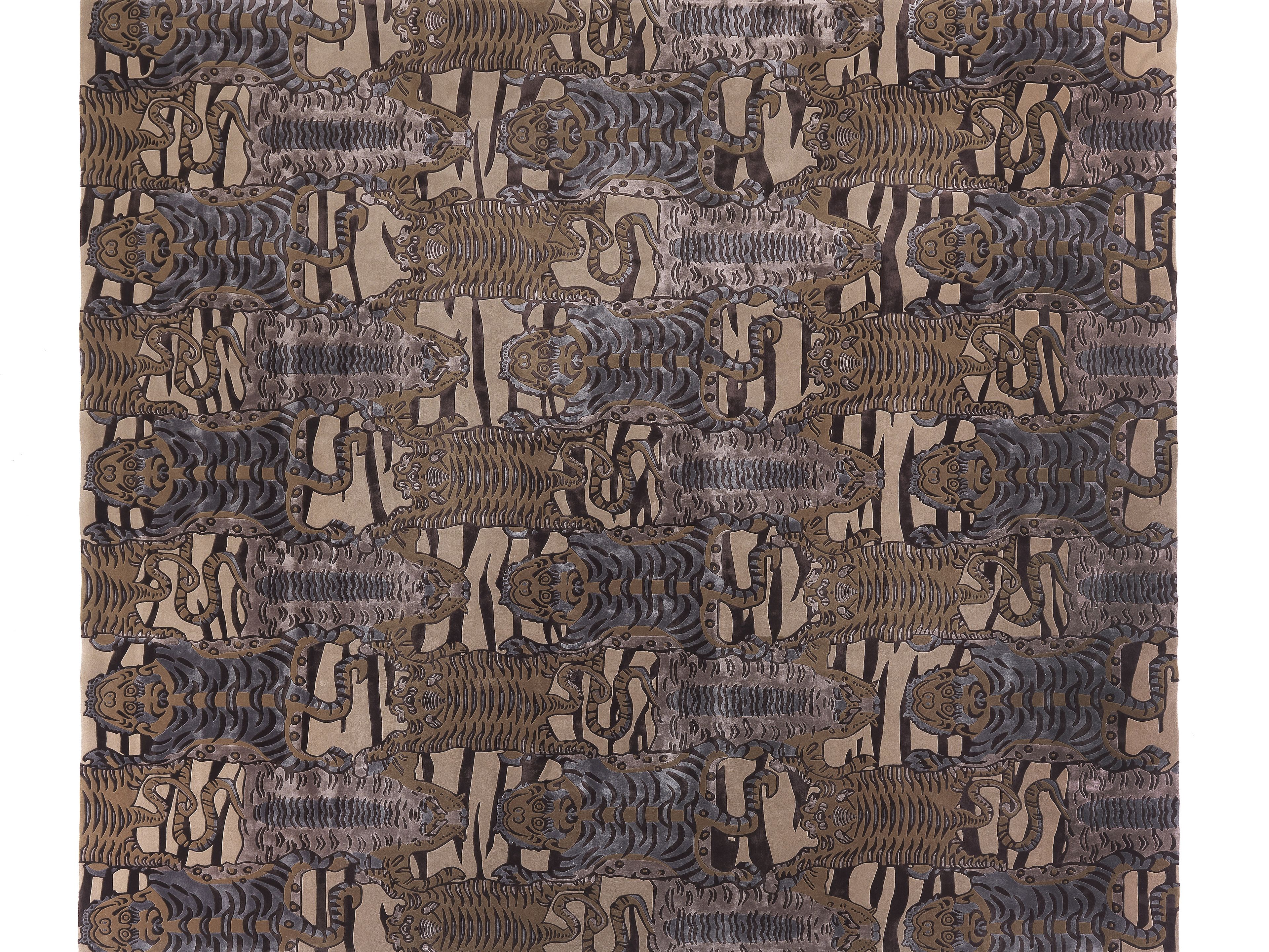 Бамбуковая шерсть и шелк квадратный узор ковер ETRO Home Interiors TINGRI ARCH-00074422 - Вид №1