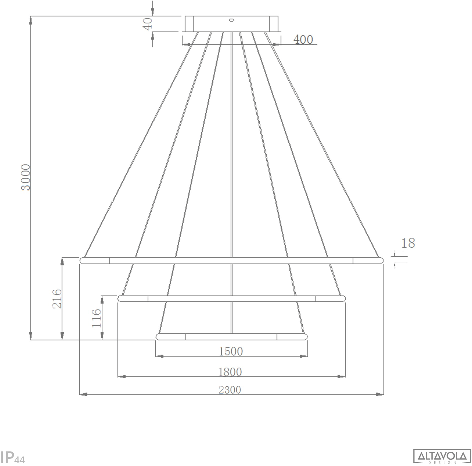Altavola Design Светодиодный подвесной светильник из алюминия Led shape La075/p  - Вид №16