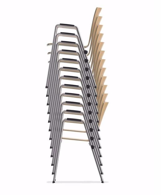 Casala Штабелируемый стул для конференций из ткани с подлокотниками Interlink 2563/10 - Вид №2