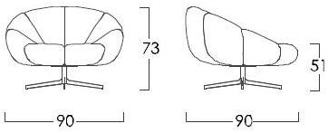 Jetclass Вращающееся кресло из ткани с 4 спицами Scott Jst303 - Вид №3