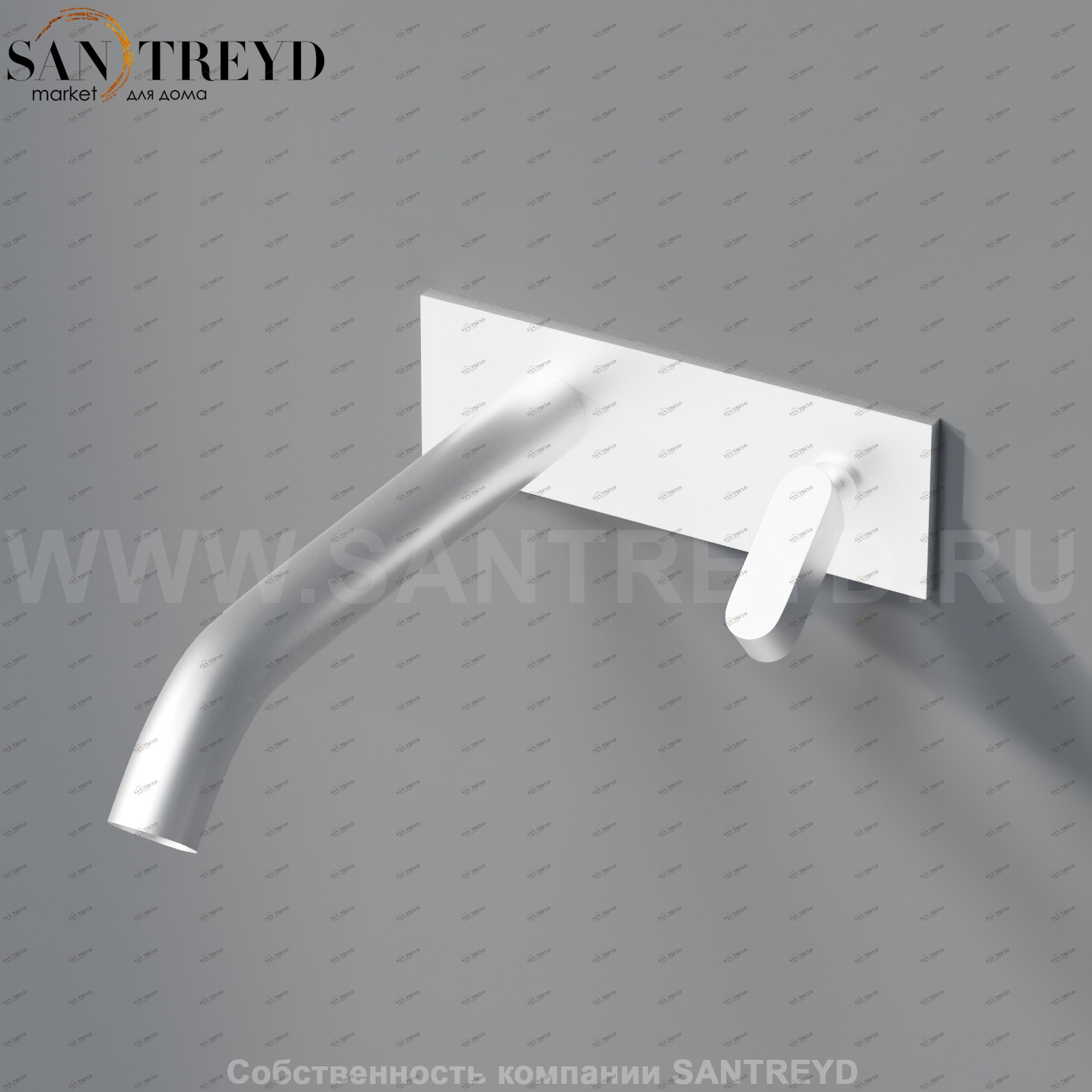 Встроенный смеситель ARUB1009TSP SQUARE для раковины хромированный матовый Agape