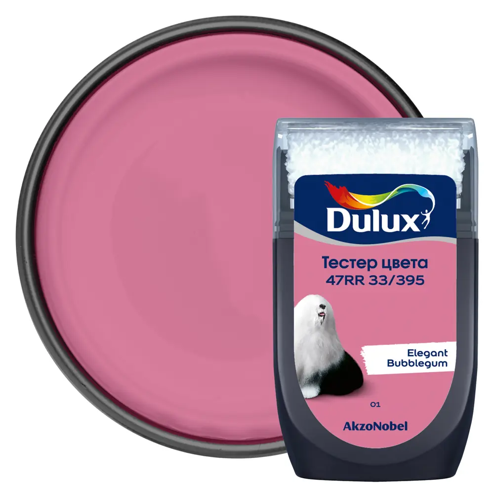 Тестер краски для стен Dulux 47RR 33/395 Elegant Bubblegum 30 мл STLM-2149018