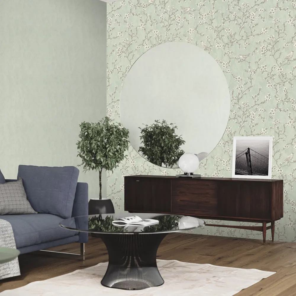 Обои флизелиновые Euro Decor Edem зеленые 1.06 м ED7166-04 84804579 STLM-2068537 - Вид №3