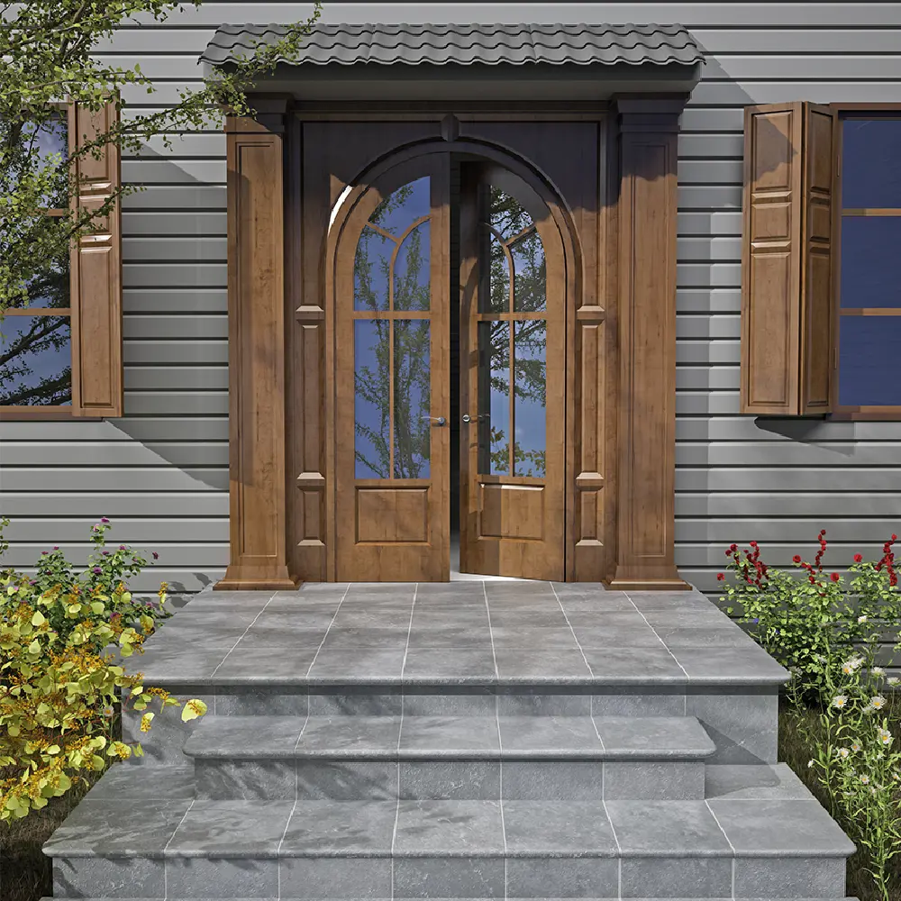 Santreyd Stone Gris - угловая ступень из керамогранита 33×33 см 88945129