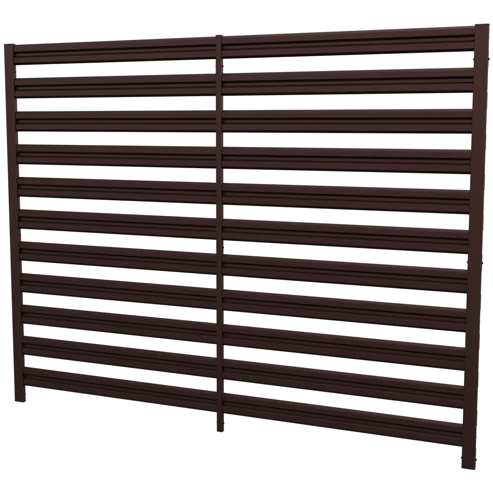 Забор-жалюзи Горизонт 2x2.5 м цвет коричневый Santreyd STLM-2209091