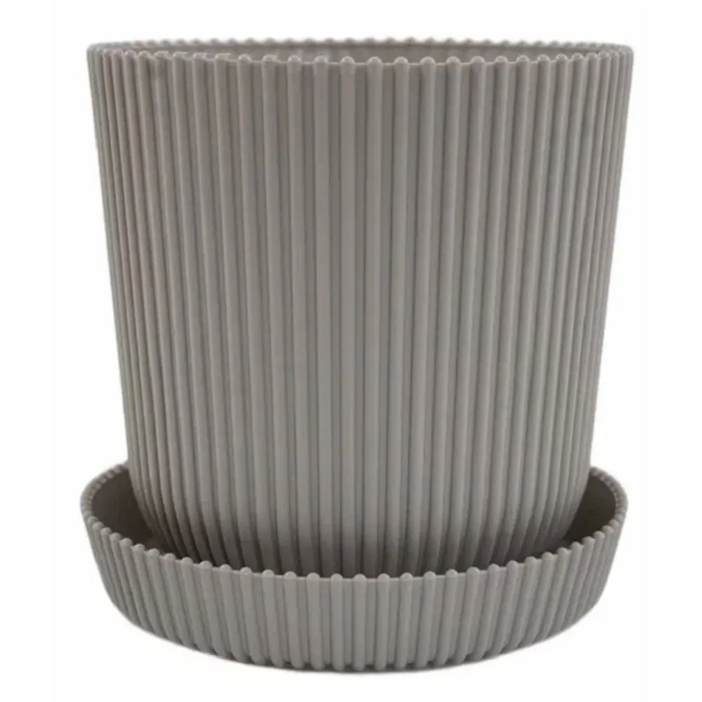 Горшок для цветов Тek.А.Тek 14x14x13.5 см v1.4 л пластик латте ТЕК.А.ТЕК Le Gaufre STLM-2121360 - Вид №1