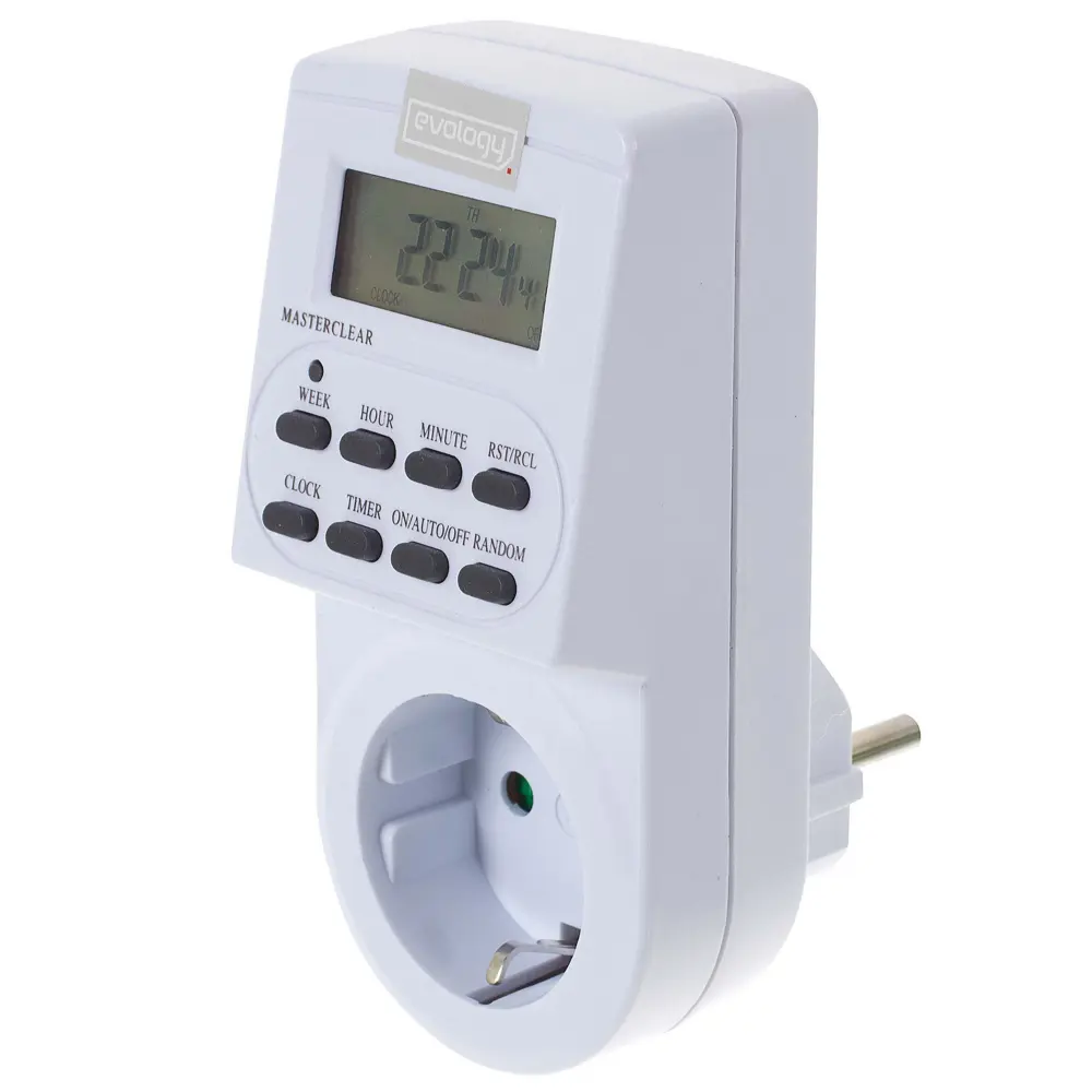 Таймер электронный Evology, TGE-2, LCD дисплей, цвет белый 18663718 STLM-2131728 