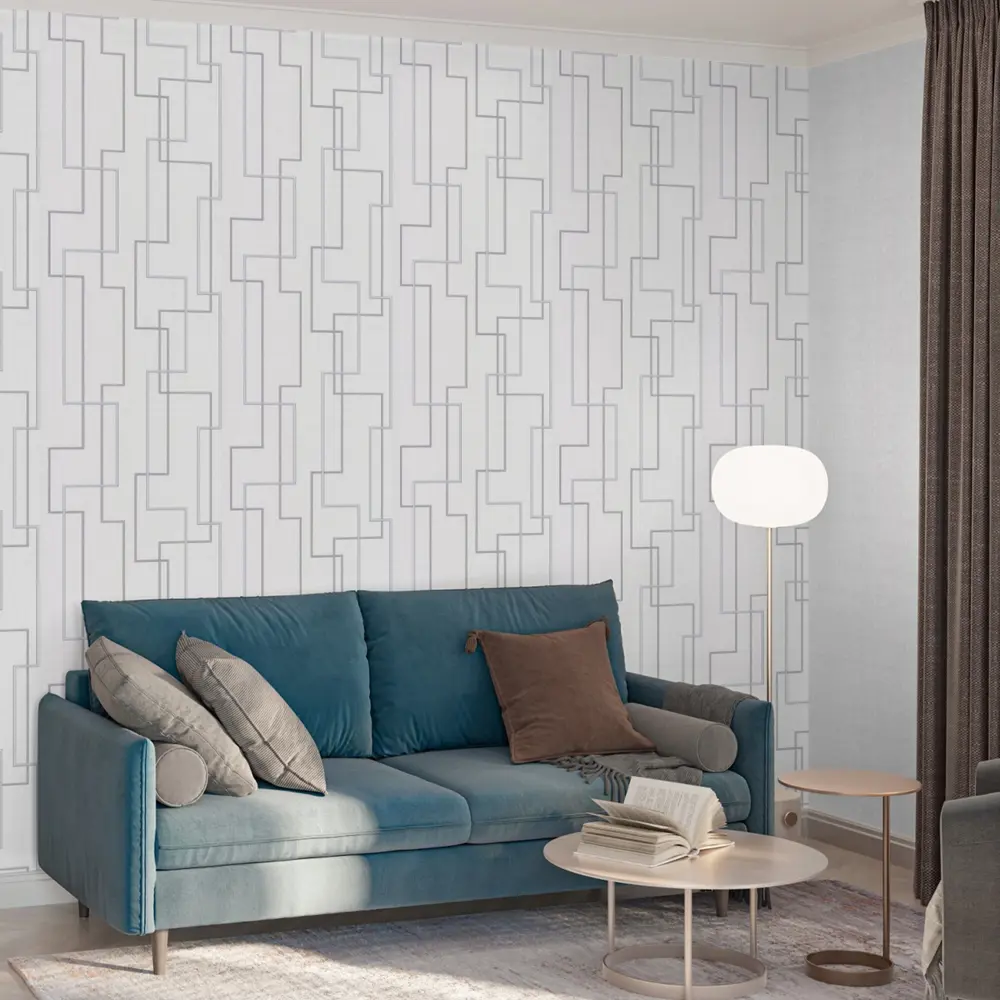 Обои виниловые Palitra Home Протект-Линия светло-серые 0.53 м HC11070-14a STLM-2000569 - Вид №5