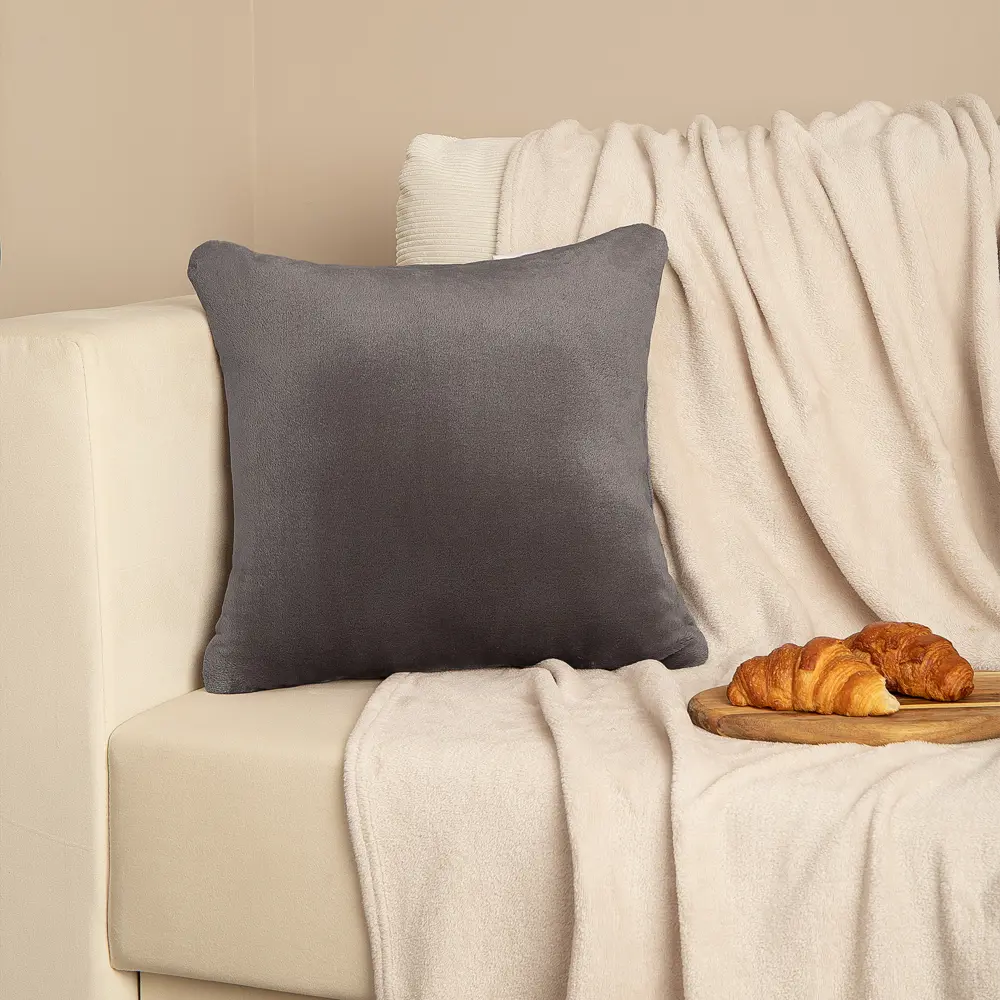 Подушка KREAFORTA Flandria 45x45 см цвет серо-коричневый STLM-2037521 - Вид №3