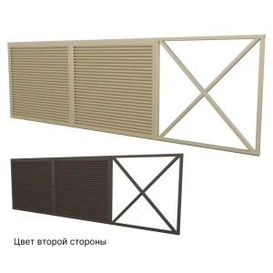 Комплект еврожалюзи для ворот Кавказ 4x2 м коричневый/бежевый 89364587 STLM-2015839