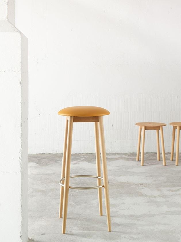 ONDARRETA Высокий деревянный табурет с подставкой для ног Oto sun-id-1389781 - Вид №9