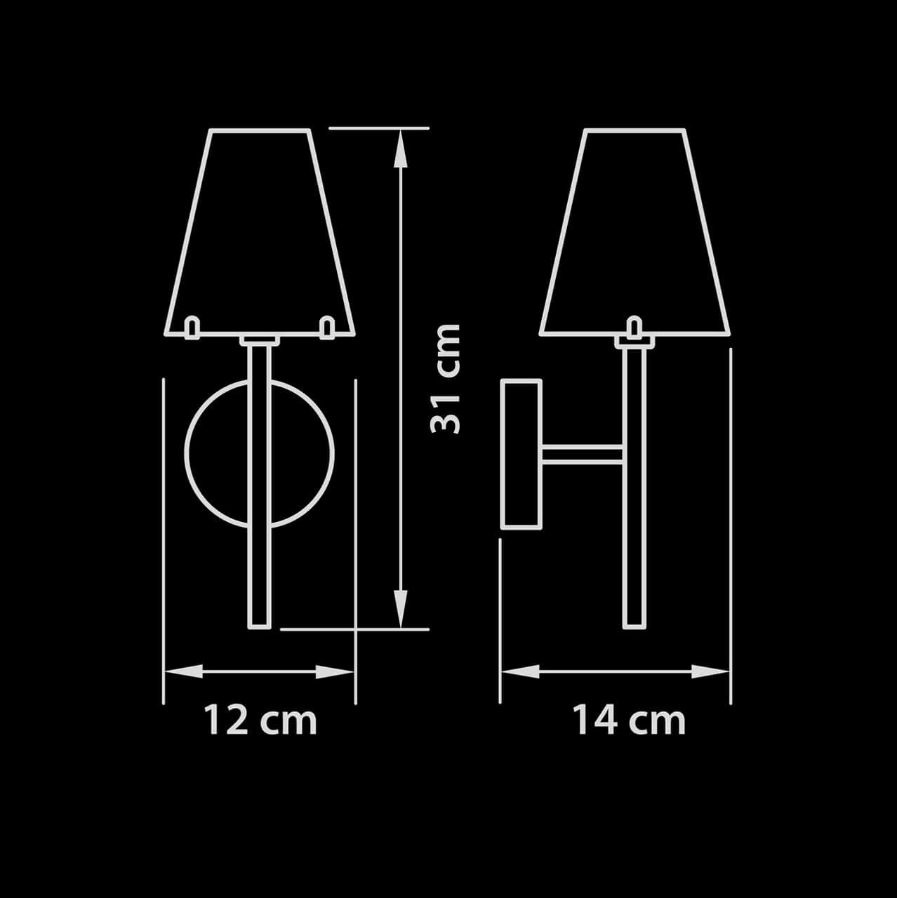 Бра настенное белое с золотым Lightstar Diafano 758612 LIGHTSTAR DIAFANO 00-3927991 Белый;золото  - Вид №1