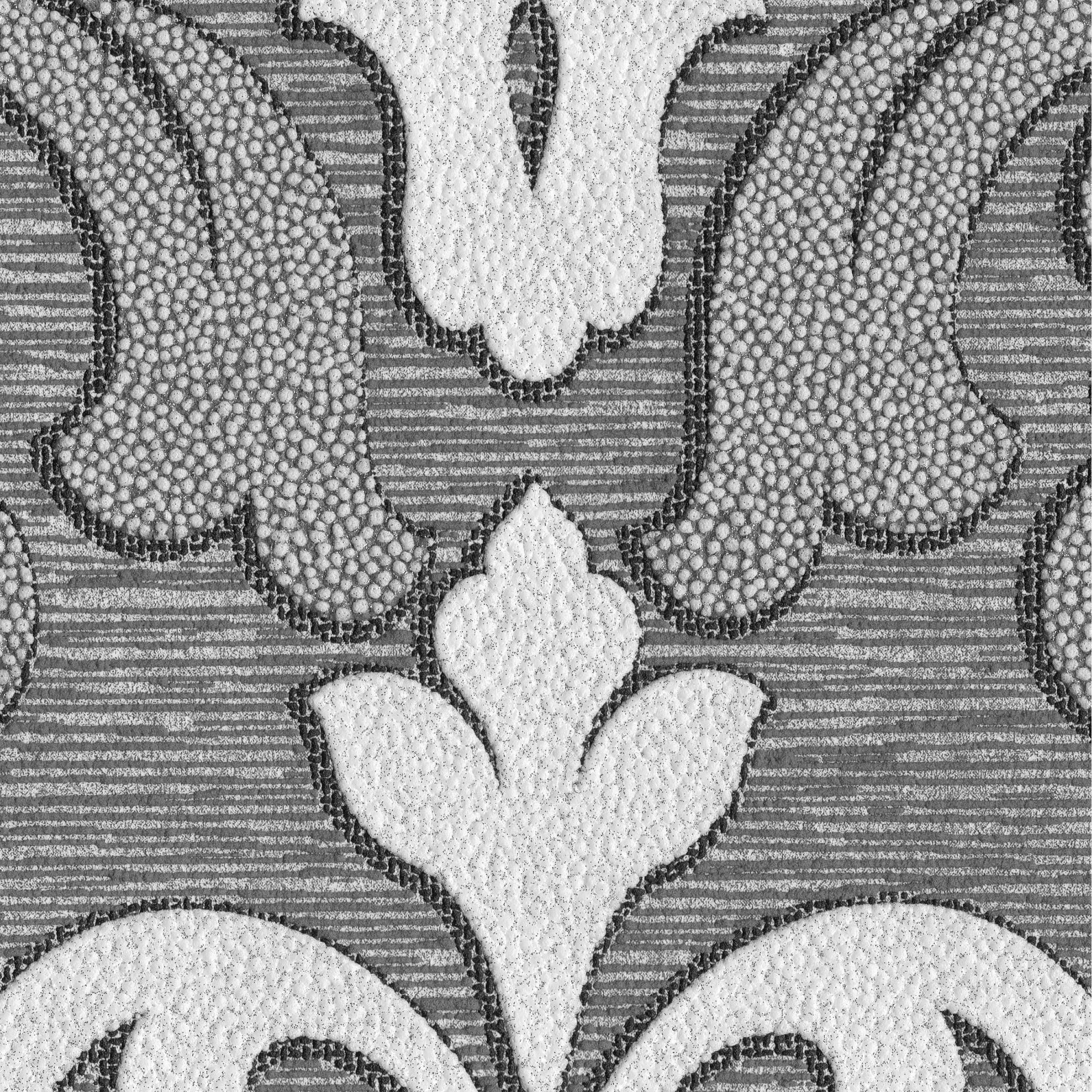 82105558 Обои флизелиновые «» тёмно-серые 1.06 м 1023-23 Вензель Santreyd  - Вид №1