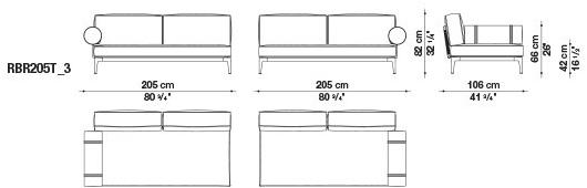B&B Italia Outdoor 2-местный тканевый садовый диван Ribes sun-id-1372306 - Вид №31