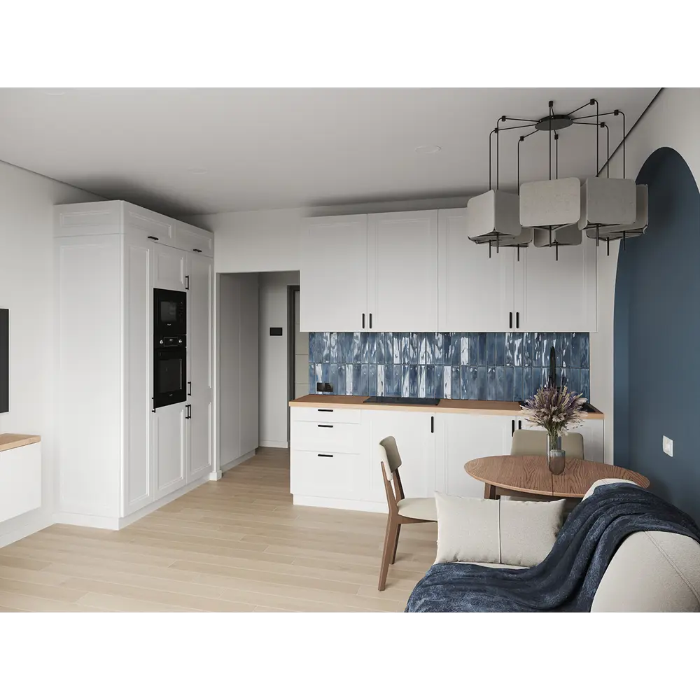 KONSENSA Фасад Котлас белый матовый для кухни в неоклассическом стиле 89387717 STLM-1566516 - Вид №7