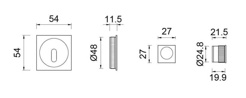 Утопленная ручка PROTEK® SQUARE ARCH-00097364 - Вид №2