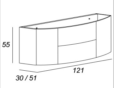 Мебель для ванной CEZARES EDEN 122 Rovere Tabacco - Вид №4