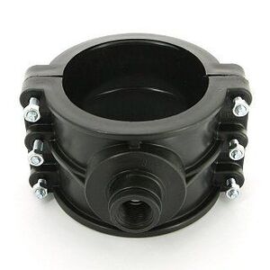 Врезка монтажная 125 x 3/4" ВР, 6 болтов, для труб ПНД UNIDELTA