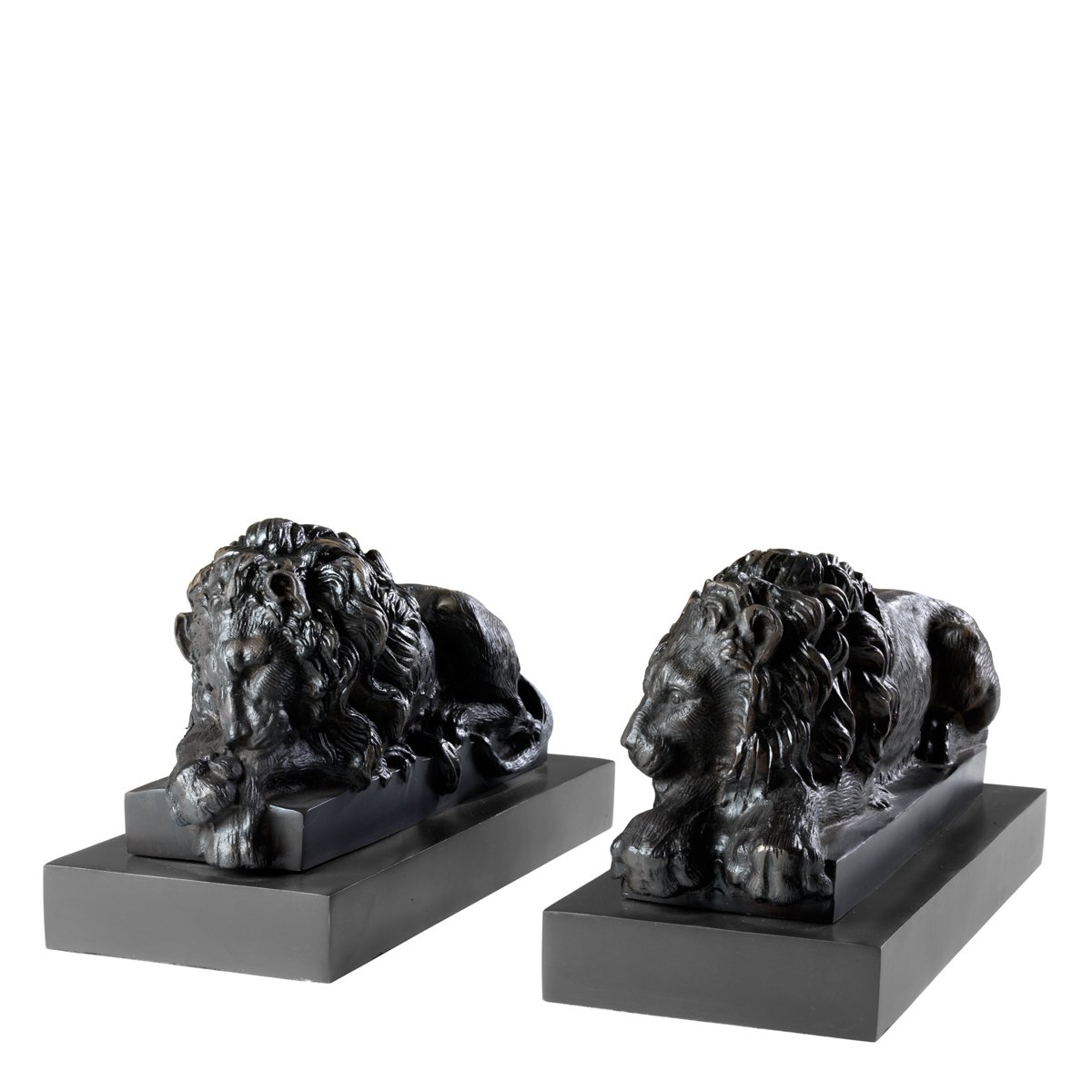 Статуэтки декоративные 2 шт черные Canova EICHHOLTZ EICHHOLTZ 062715 Бронза;черный  - Вид №1