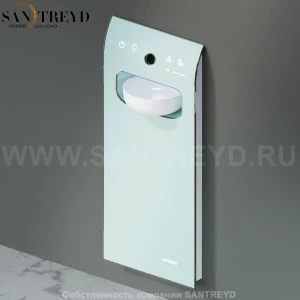 Effegibi AQUASTEAM SMART 45 AE45 Встроенный парогенератор для турецкой бани, мощность - 4,5 кВт, объем - от 3,5 до 4,5 куб. м., производительность - 6,6 кг/час, отделка: гнутое стекло с шелкографией и окрашенный аллюминий