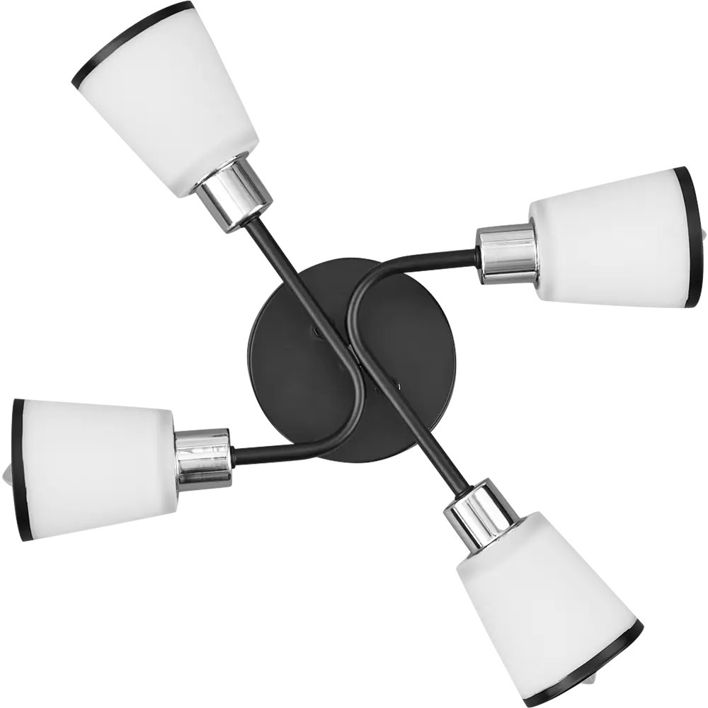 Люстра потолочная JLIGHT JESSY 4 лампы 16 м², цвет черный 84534229 STLM-2196590  - Вид №1