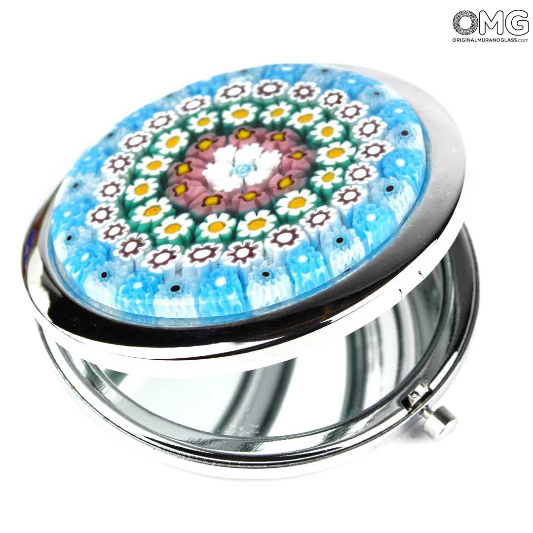 4036 ORIGINALMURANOGLASS Коробочка для таблеток миллефиори - муранское стекло OMG 4 см  - Вид №1