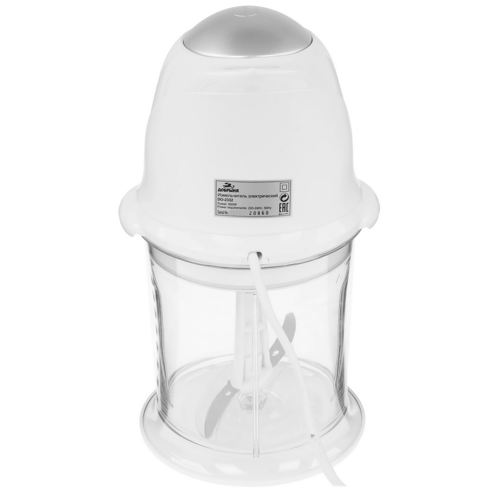 9230318 Измельчитель  Добрыня DO-2332 белый STDN-0004917 - Вид №4