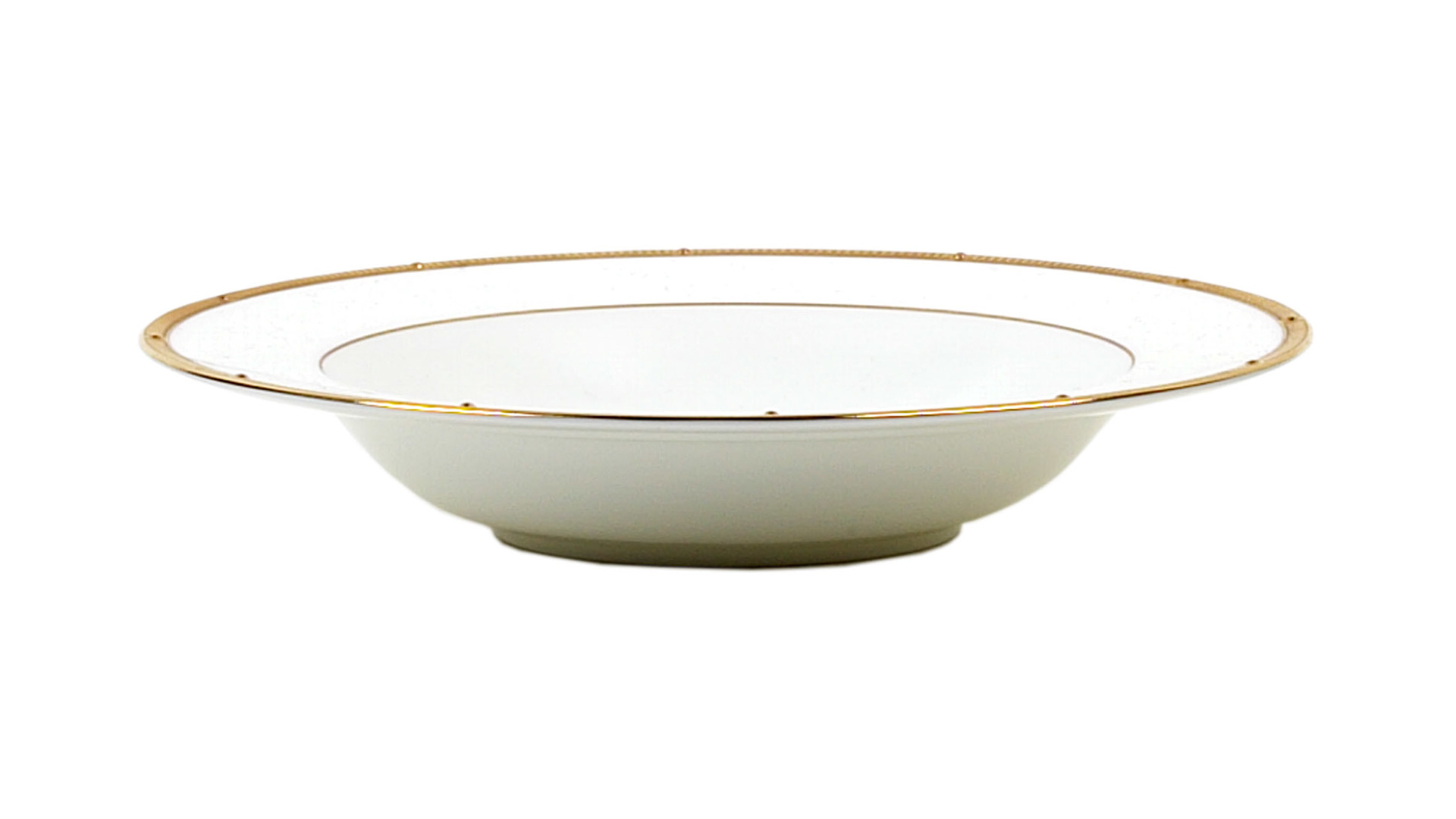 10665420 Noritake Набор из 6 тарелок суповых Noritake "Рочель,золотой кант" 21,5см Фарфор костяной  - Вид №2