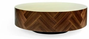 Deadgood Низкий круглый журнальный столик из фанерованной древесины Parq life Pl2