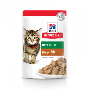 ПР0023330 Корм для котят Hill"s Science Plan индейка кусочки в соусе конс. пауч 85г Hill's