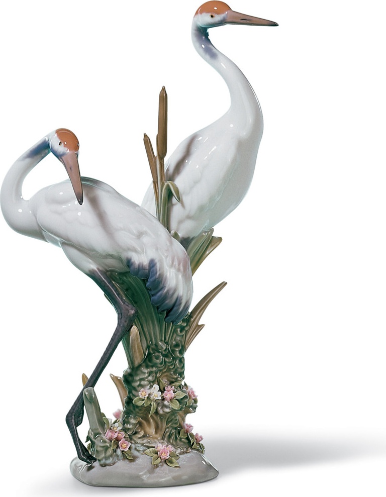 10668958 LLADRO Фигурка Lladro "Танцующие журавли" 18x28см Фарфор Lladró 