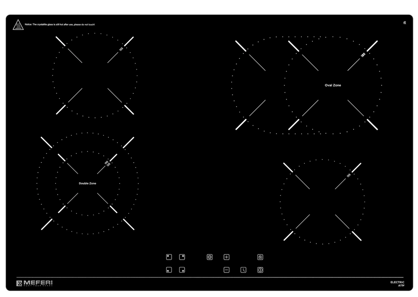 9168763 Электрическая варочная поверхность Meferi MEH754BK ULTRA STDN-0035003