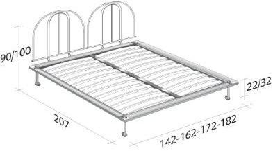 Flou Алюминиевая кровать Tappeto volante sun-id-1384179 - Вид №5