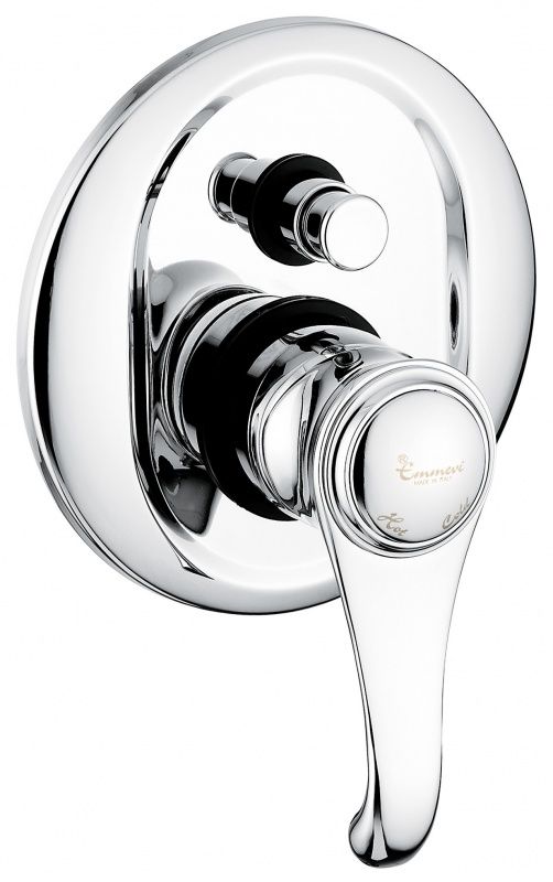 6019CO Внутристенный смеситель Tiffany на 2 выхода, цвет хром-золото EMMEVI