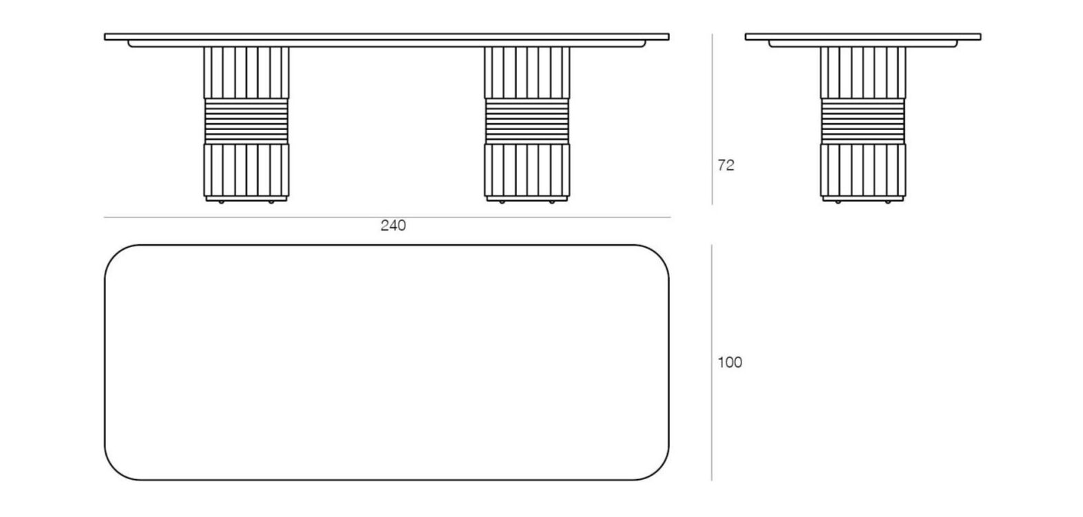 Прямоугольный стол из тикового дерева с терраццо Il Giardino di Legno хлебные палочки ARCH-00149163 - Вид №1