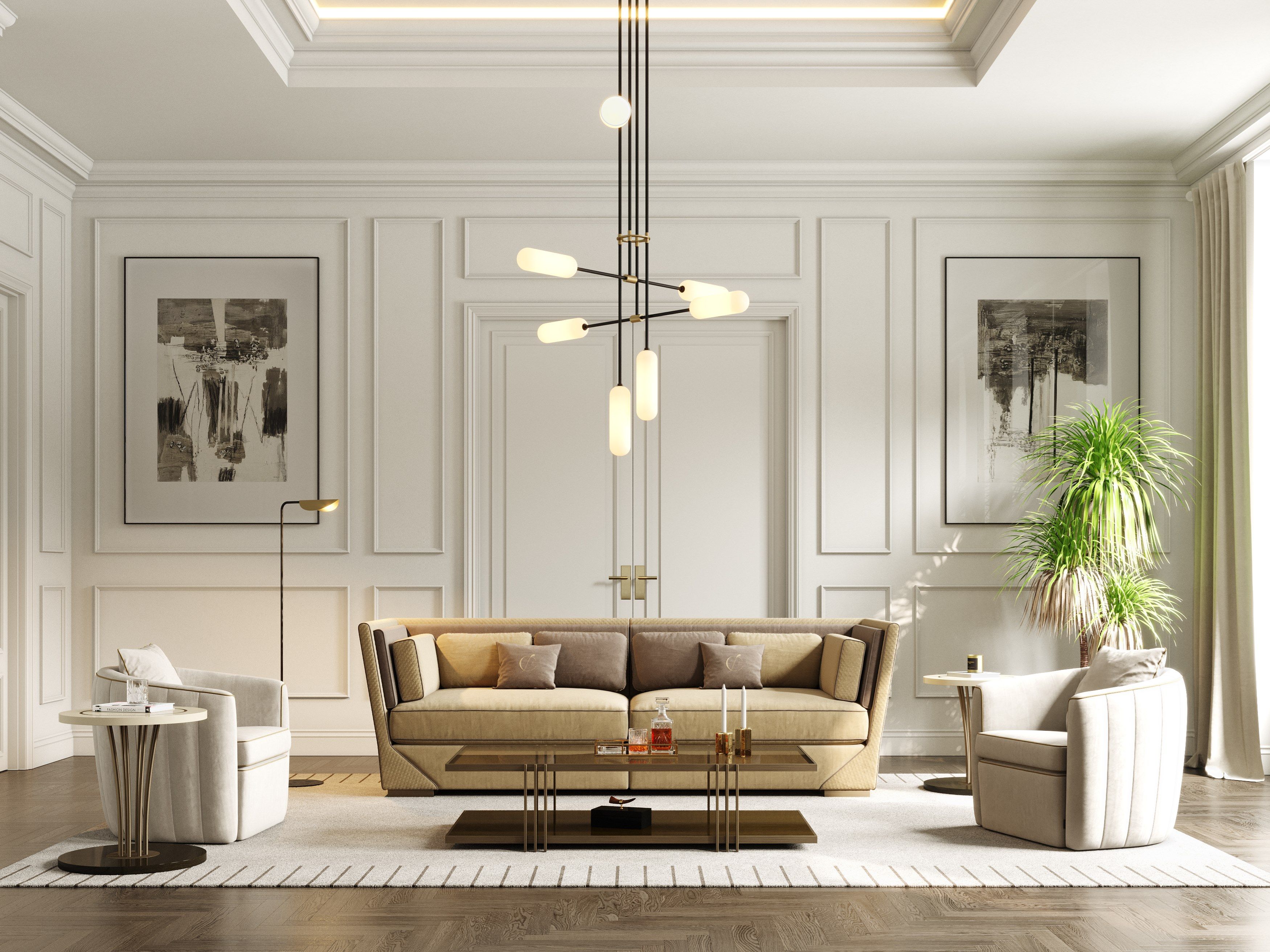 3-местный тканевый диван Stylish Club коктейль ARCH-00080009 - Вид №5