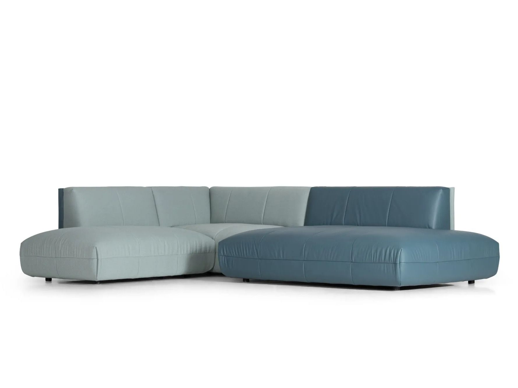 Секционный диван из кожи и ткани de Sede DS-1030 FLATTER ARCH-00104468 - Вид №4